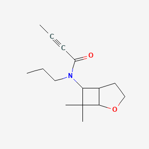 molecular formula C15H23NO2 B2932933 N-(7,7-Dimethyl-2-oxabicyclo[3.2.0]heptan-6-yl)-N-propylbut-2-ynamide CAS No. 2411267-04-2