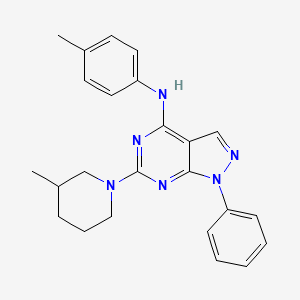 molecular formula C24H26N6 B2932934 N-(4-methylphenyl)-6-(3-methylpiperidin-1-yl)-1-phenyl-1H-pyrazolo[3,4-d]pyrimidin-4-amine CAS No. 946265-34-5