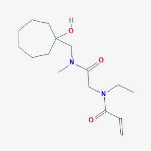 N-Ethyl-N-[2-[(1-hydroxycycloheptyl)methyl-methylamino]-2-oxoethyl]prop-2-enamide
