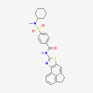 molecular formula C27H27N3O3S2 B2932941 4-(N-cyclohexyl-N-methylsulfamoyl)-N-(4,5-dihydroacenaphtho[5,4-d]thiazol-8-yl)benzamide CAS No. 683791-38-0