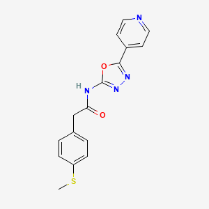 molecular formula C16H14N4O2S B2932943 2-(4-(methylthio)phenyl)-N-(5-(pyridin-4-yl)-1,3,4-oxadiazol-2-yl)acetamide CAS No. 919864-55-4