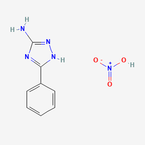 molecular formula C8H9N5O3 B2932946 5-phenyl-1H-1,2,4-triazol-3-amine nitrate CAS No. 1322605-22-0; 4922-98-9