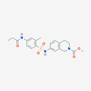 Methyl 7-(2-methyl-4-propanamidobenzenesulfonamido)-1,2,3,4-tetrahydroisoquinoline-2-carboxylate