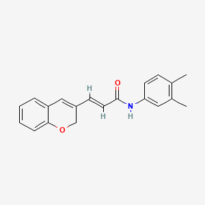 molecular formula C20H19NO2 B2932979 (2E)-3-(2H-chromen-3-yl)-N-(3,4-dimethylphenyl)prop-2-enamide CAS No. 887346-84-1