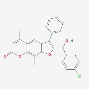 2-[(4-chlorophenyl)(hydroxy)methyl]-5,9-dimethyl-3-phenyl-7H-furo[3,2-g]chromen-7-one