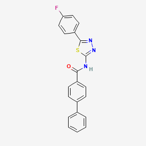 N-(5-(4-fluorophenyl)-1,3,4-thiadiazol-2-yl)-[1,1'-biphenyl]-4-carboxamide