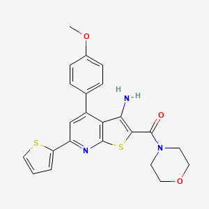 (3-Amino-4-(4-methoxyphenyl)-6-(thiophen-2-yl)thieno[2,3-b]pyridin-2-yl)(morpholino)methanone