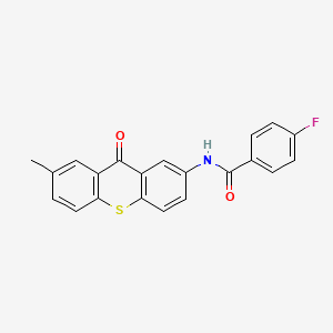 molecular formula C21H14FNO2S B2932990 4-fluoro-N-(7-methyl-9-oxo-9H-thioxanthen-2-yl)benzenecarboxamide CAS No. 860610-01-1