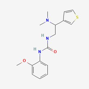 molecular formula C16H21N3O2S B2932997 1-(2-(Dimethylamino)-2-(thiophen-3-yl)ethyl)-3-(2-methoxyphenyl)urea CAS No. 1105224-17-6