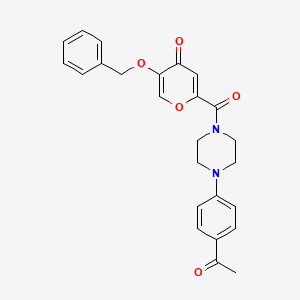 2-(4-(4-acetylphenyl)piperazine-1-carbonyl)-5-(benzyloxy)-4H-pyran-4-one