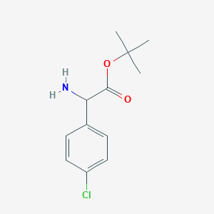 molecular formula C12H16ClNO2 B2933009 Tert-butyl 2-amino-2-(4-chlorophenyl)acetate CAS No. 2248260-73-1