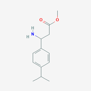 molecular formula C13H19NO2 B2933013 Methyl 3-amino-3-[4-(propan-2-yl)phenyl]propanoate CAS No. 618109-84-5