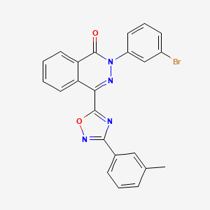 molecular formula C23H15BrN4O2 B2933018 2-(3-bromophenyl)-4-(3-(m-tolyl)-1,2,4-oxadiazol-5-yl)phthalazin-1(2H)-one CAS No. 1359478-85-5