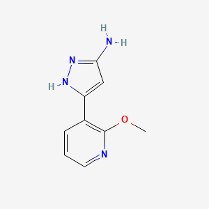 molecular formula C9H10N4O B2933029 3-(2-methoxypyridin-3-yl)-1H-pyrazol-5-amine CAS No. 1350478-97-5