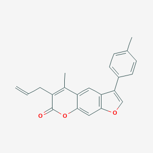 molecular formula C22H18O3 B293303 5-Methyl-3-(4-methylphenyl)-6-prop-2-enylfuro[3,2-g]chromen-7-one 