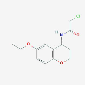 molecular formula C13H16ClNO3 B2933030 2-Chloro-N-(6-ethoxy-3,4-dihydro-2H-chromen-4-yl)acetamide CAS No. 2411312-87-1