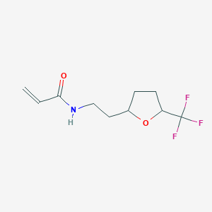 molecular formula C10H14F3NO2 B2933032 N-[2-[5-(Trifluoromethyl)oxolan-2-yl]ethyl]prop-2-enamide CAS No. 2305359-53-7