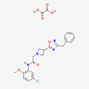 2-(3-(3-benzyl-1,2,4-oxadiazol-5-yl)azetidin-1-yl)-N-(5-chloro-2-methoxyphenyl)acetamide oxalate