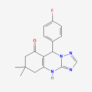 9-(4-fluorophenyl)-6,6-dimethyl-5,6,7,9-tetrahydro[1,2,4]triazolo[5,1-b]quinazolin-8(4H)-one