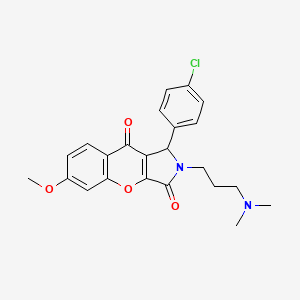 1-(4-Chlorophenyl)-2-(3-(dimethylamino)propyl)-6-methoxy-1,2-dihydrochromeno[2,3-c]pyrrole-3,9-dione