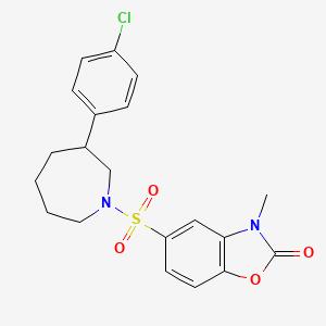5-((3-(4-chlorophenyl)azepan-1-yl)sulfonyl)-3-methylbenzo[d]oxazol-2(3H)-one