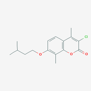 molecular formula C16H19ClO3 B293306 3-chloro-7-(isopentyloxy)-4,8-dimethyl-2H-chromen-2-one 