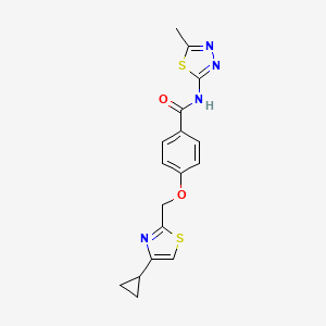 4-((4-cyclopropylthiazol-2-yl)methoxy)-N-(5-methyl-1,3,4-thiadiazol-2-yl)benzamide