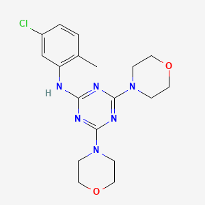 N-(5-chloro-2-methylphenyl)-4,6-dimorpholino-1,3,5-triazin-2-amine
