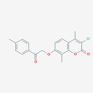 3-chloro-4,8-dimethyl-7-[2-(4-methylphenyl)-2-oxoethoxy]-2H-chromen-2-one