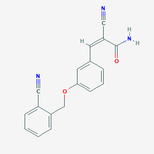 (2Z)-2-cyano-3-{3-[(2-cyanophenyl)methoxy]phenyl}prop-2-enamide