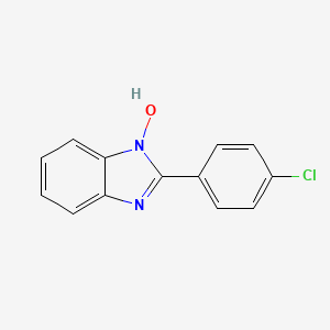 molecular formula C13H9ClN2O B2933095 2-(4-chlorophenyl)-1H-1,3-benzimidazol-1-ol CAS No. 10066-08-7