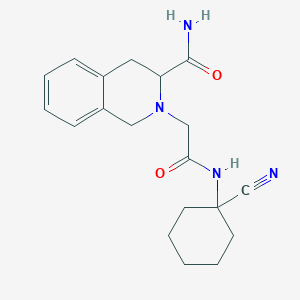 molecular formula C19H24N4O2 B2933099 2-[2-[(1-cyanocyclohexyl)amino]-2-oxoethyl]-3,4-dihydro-1H-isoquinoline-3-carboxamide CAS No. 1104547-35-4