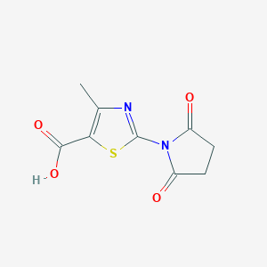 molecular formula C9H8N2O4S B2933117 2-(2,5-Dioxopyrrolidin-1-yl)-4-methylthiazole-5-carboxylic acid CAS No. 1401319-30-9