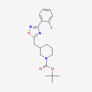 Tert-butyl 3-((3-(2-fluorophenyl)-1,2,4-oxadiazol-5-yl)methyl)piperidine-1-carboxylate