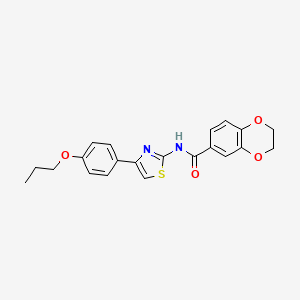 N-[4-(4-propoxyphenyl)-1,3-thiazol-2-yl]-2,3-dihydro-1,4-benzodioxine-6-carboxamide