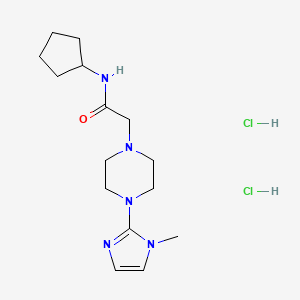 N-cyclopentyl-2-(4-(1-methyl-1H-imidazol-2-yl)piperazin-1-yl)acetamide dihydrochloride