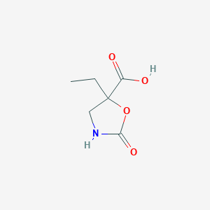 molecular formula C6H9NO4 B2933157 5-Ethyl-2-oxo-1,3-oxazolidine-5-carboxylic acid CAS No. 2248294-09-7