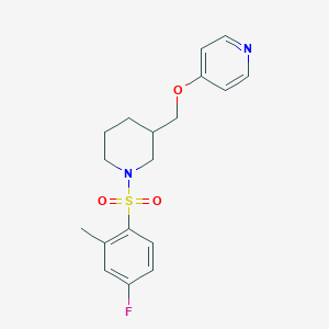 4-[[1-(4-Fluoro-2-methylphenyl)sulfonylpiperidin-3-yl]methoxy]pyridine