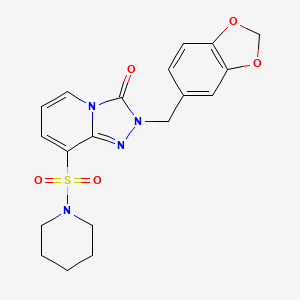 molecular formula C19H20N4O5S B2933161 N-(3-ethyl-4-{4-methyl-3-[(4-phenylpiperazin-1-yl)sulfonyl]phenyl}isoxazol-5-yl)acetamide CAS No. 1251602-83-1
