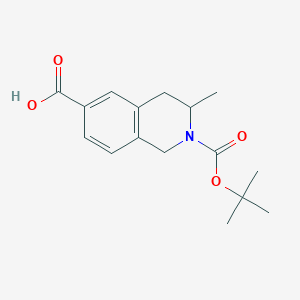 3-Methyl-2-[(2-methylpropan-2-yl)oxycarbonyl]-3,4-dihydro-1H-isoquinoline-6-carboxylic acid