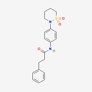 N-[4-(1,1-dioxothiazinan-2-yl)phenyl]-3-phenylpropanamide