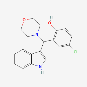 4-chloro-2-[(2-methyl-1H-indol-3-yl)(morpholin-4-yl)methyl]phenol