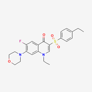 molecular formula C23H25FN2O4S B2933190 1-ethyl-3-((4-ethylphenyl)sulfonyl)-6-fluoro-7-morpholinoquinolin-4(1H)-one CAS No. 892769-52-7