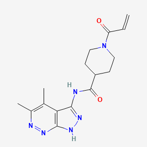 molecular formula C16H20N6O2 B2933201 N-(4,5-Dimethyl-1H-pyrazolo[3,4-c]pyridazin-3-yl)-1-prop-2-enoylpiperidine-4-carboxamide CAS No. 2361769-33-5