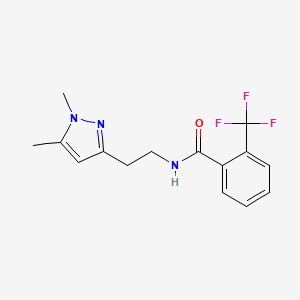 N-(2-(1,5-dimethyl-1H-pyrazol-3-yl)ethyl)-2-(trifluoromethyl)benzamide