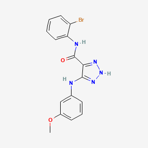 N-(2-bromophenyl)-5-[(3-methoxyphenyl)amino]-1H-1,2,3-triazole-4-carboxamide