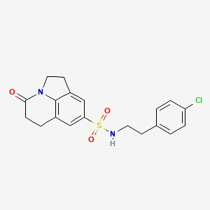molecular formula C19H19ClN2O3S B2933213 N-(4-chlorophenethyl)-4-oxo-2,4,5,6-tetrahydro-1H-pyrrolo[3,2,1-ij]quinoline-8-sulfonamide CAS No. 898419-54-0