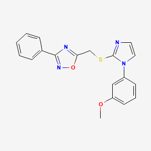 5-(((1-(3-methoxyphenyl)-1H-imidazol-2-yl)thio)methyl)-3-phenyl-1,2,4-oxadiazole