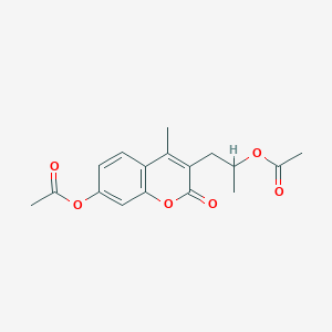 2-[7-(acetyloxy)-4-methyl-2-oxo-2H-chromen-3-yl]-1-methylethyl acetate