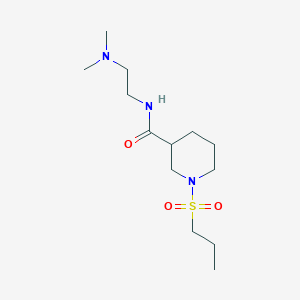 molecular formula C13H27N3O3S B2933223 N-(2-(dimethylamino)ethyl)-1-(propylsulfonyl)piperidine-3-carboxamide CAS No. 906147-41-9
